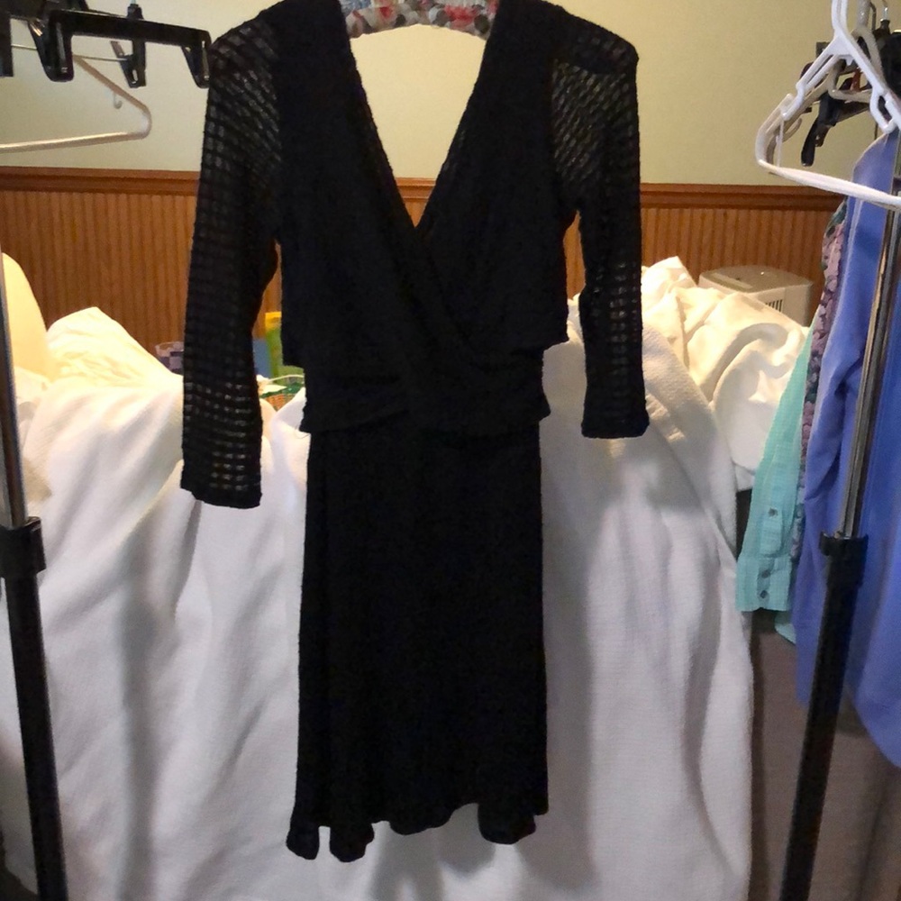 Black knit dress